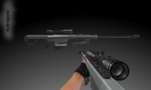 AWP Barrett M82 с лазерной точкой